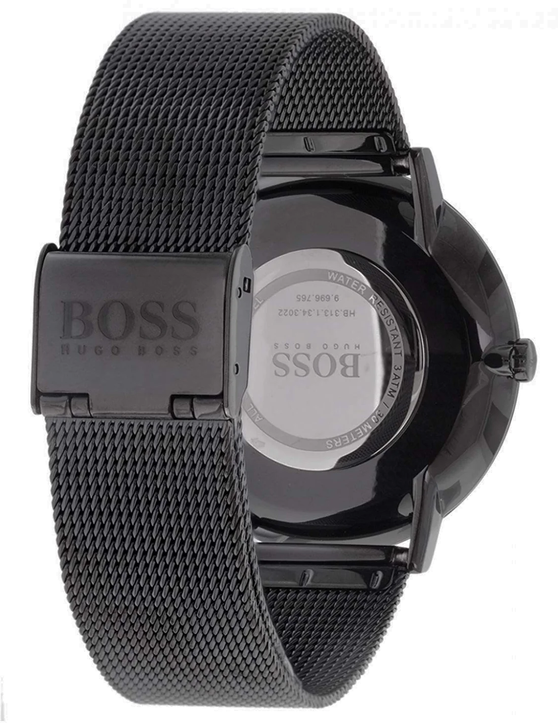 Montre Homme Hugo Boss Horizon 1513542 Extra-Plate Noire Maille Milanaise vue 4