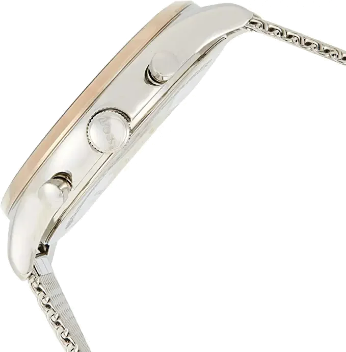 Montre Homme Hugo Boss Companion 1513549 Cadran Gris Acier Maille Milanaise vue 2