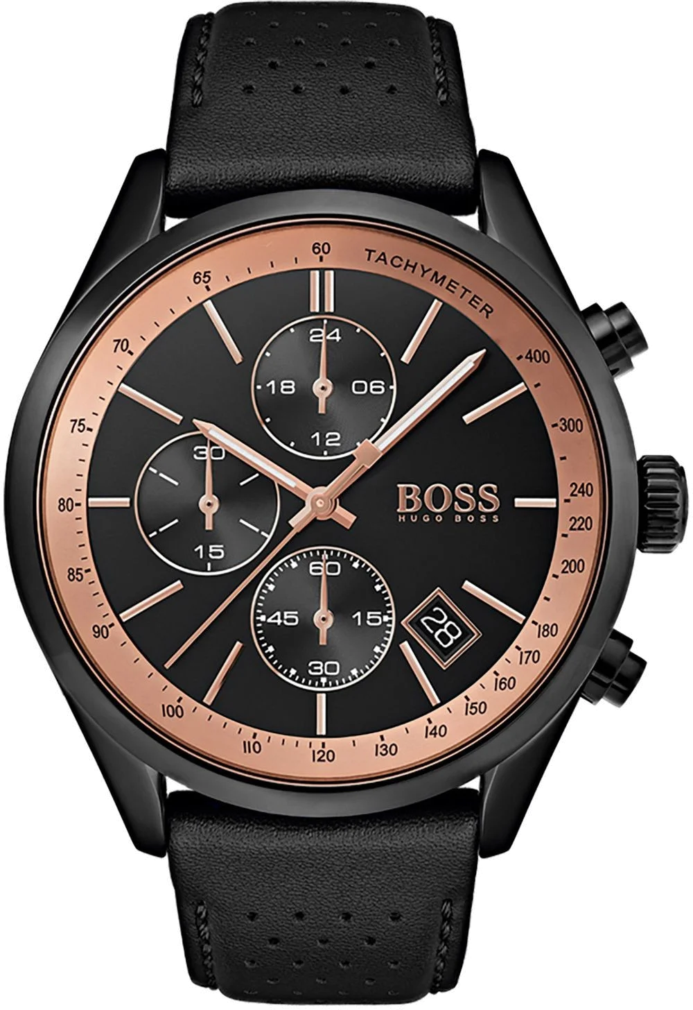 Montre Homme Hugo Boss 1513550 Chronographe Cadran Marron Boîtier Noir