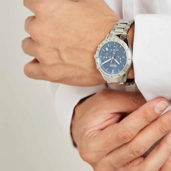 Montre Homme Hugo Boss 1513582 Chronographe Sport Acier Cadran Bleu vue 6