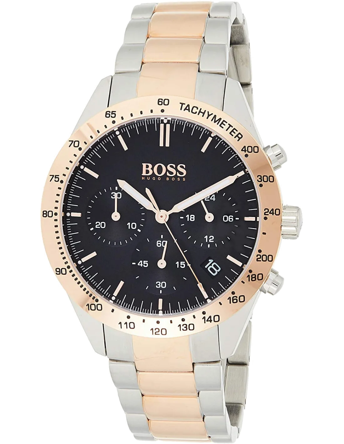 Montre Homme Hugo Boss 1513584 Chronographe Acier Inoxydable Bi-ton Argent/Or Rose