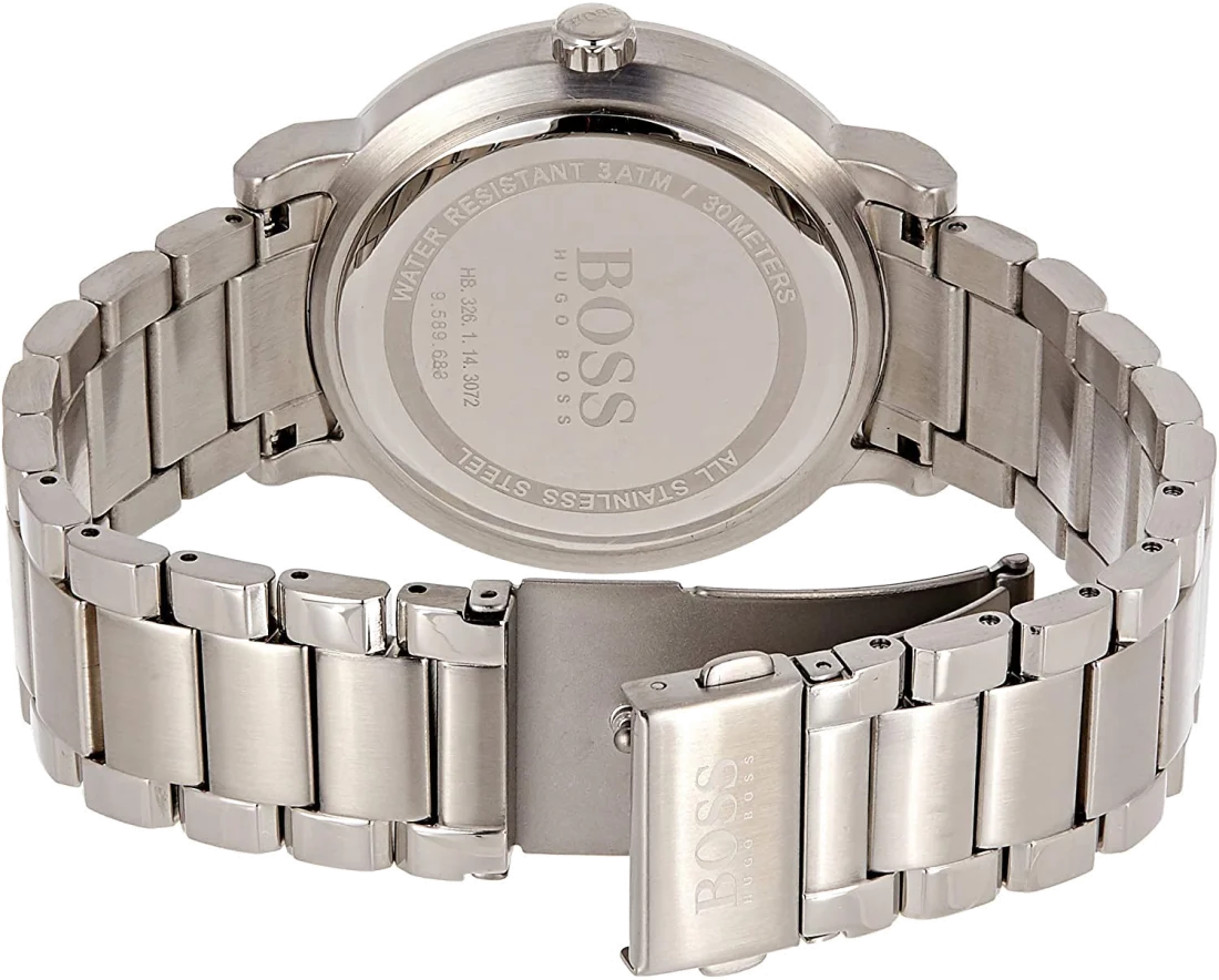 Montre Homme Hugo Boss Oxygen 1513597 Acier Argent Cadran Bleu 42mm vue 2