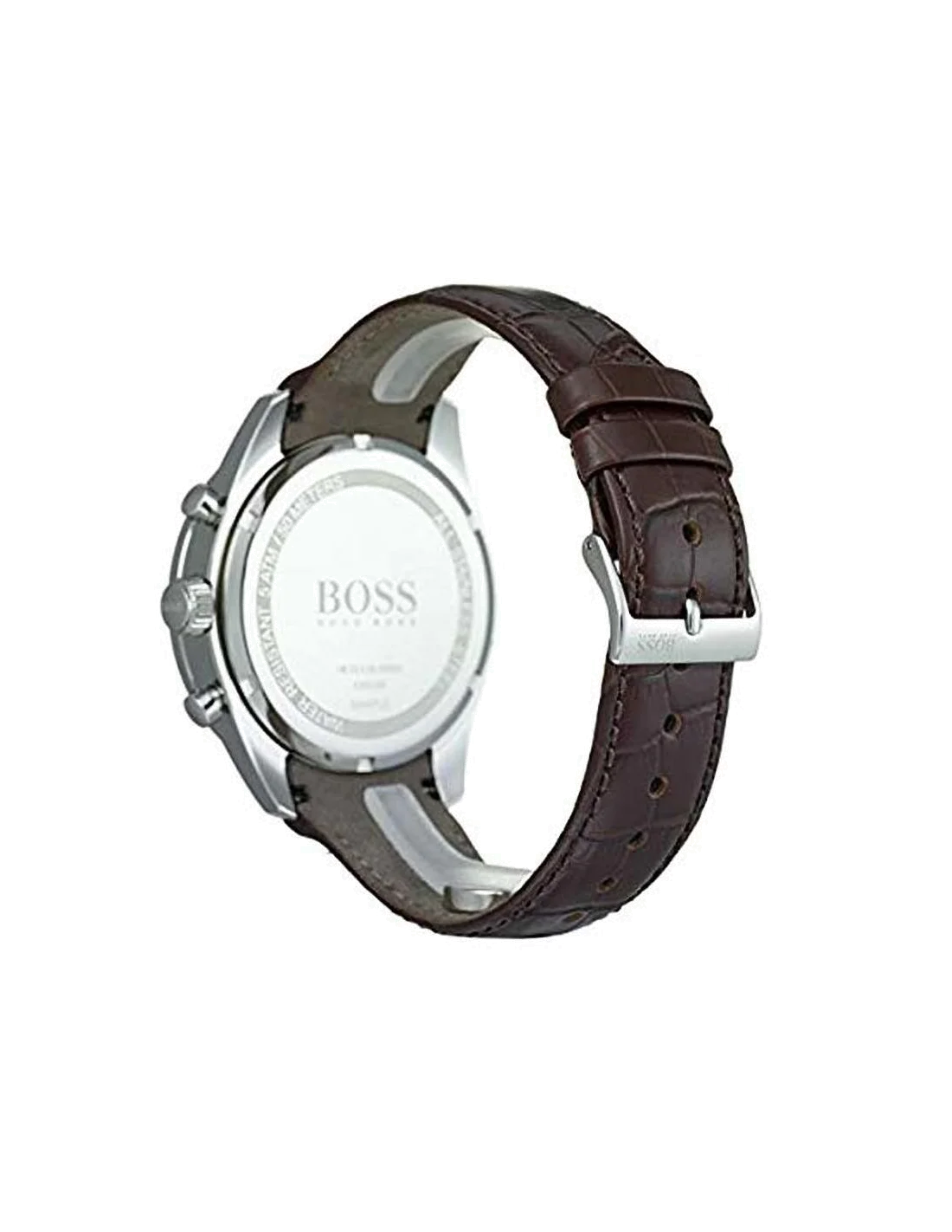 Montre Homme Hugo Boss Trophy 1513629 - Cadran Blanc Acier, Bracelet Cuir Marron vue 2