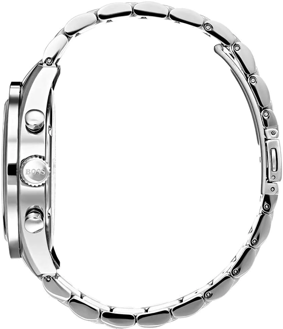 Montre Hugo Boss Trophy 1513634 Homme - Cadran Gris 44mm, Bracelet Acier Bi-Ton Or Rose vue 2