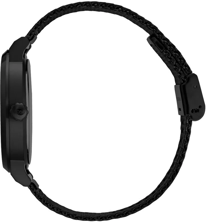 Montre Homme Hugo Boss 1513636 Boîtier Noir Bracelet Maille Milanaise Acier vue 3