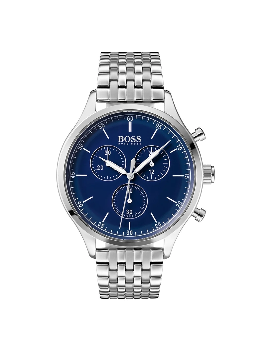 Montre Homme Hugo Boss 1513653 Chronographe Cadran Émail Bleu Acier