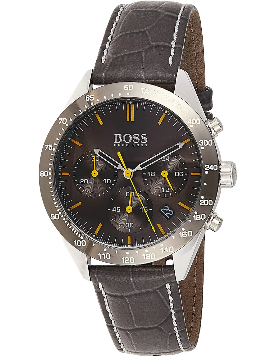 Montre Homme Hugo Boss Talent 1513659 Chronographe Acier et Cuir Noir