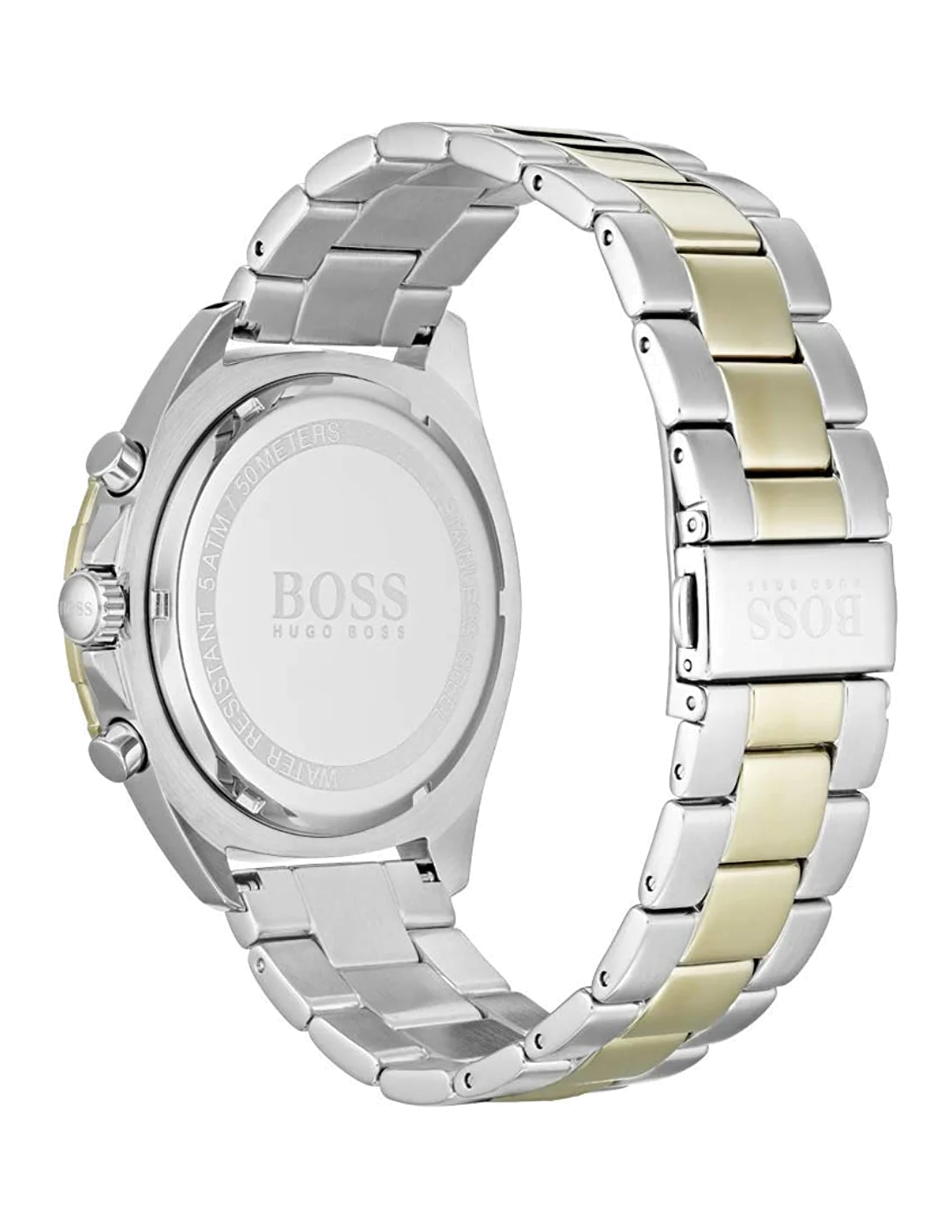 Montre Homme Hugo Boss 1513667 Chronographe Acier Inox Argent/Or Cadran Bleu vue 2