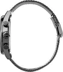 Montre Hugo Boss Navigator 1513674 pour Homme, Cadran Gris 44mm, Bracelet Maille Milanaise Acier vue 3