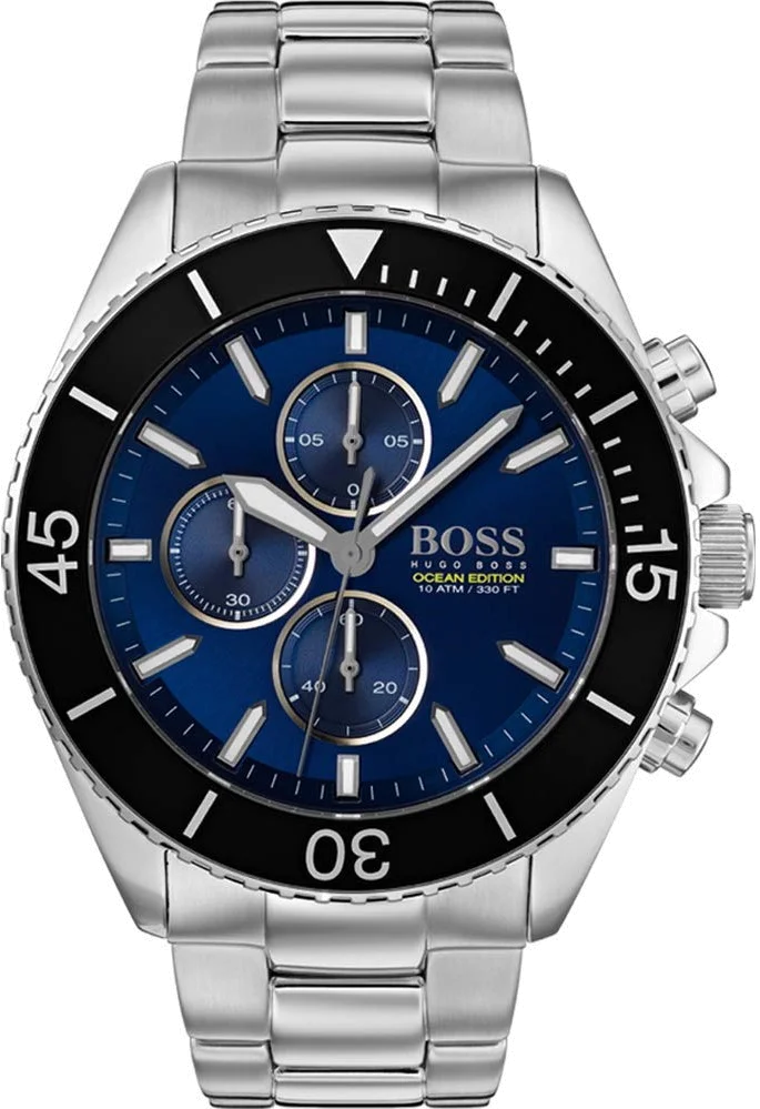Montre Hugo Boss 1513704 Homme Ocean - Cadran Bleu, Bracelet Acier Inoxydable