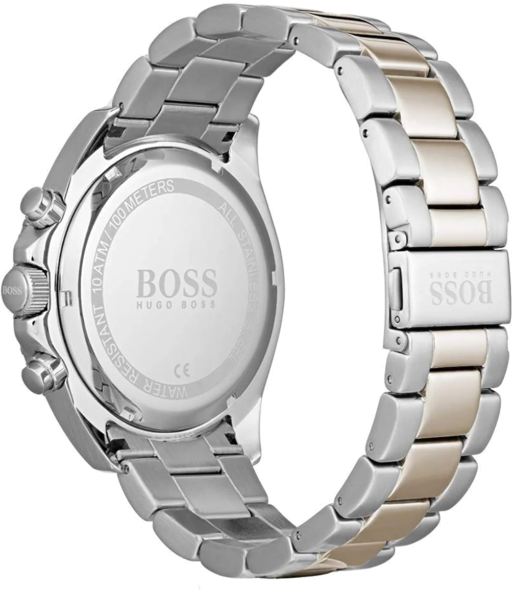Montre Homme Hugo Boss Ocean 1513705 en acier bicolore argent/noir vue 2