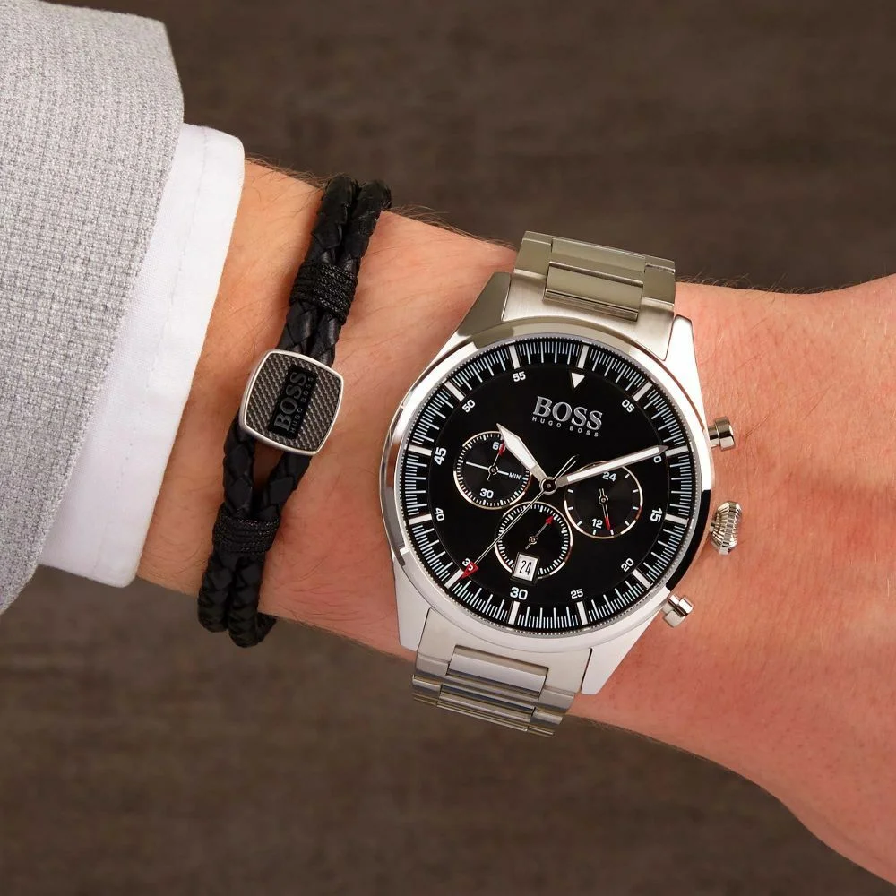Montre Homme Hugo Boss 1513712 Chronographe Acier Inoxydable Cadran Noir vue 4
