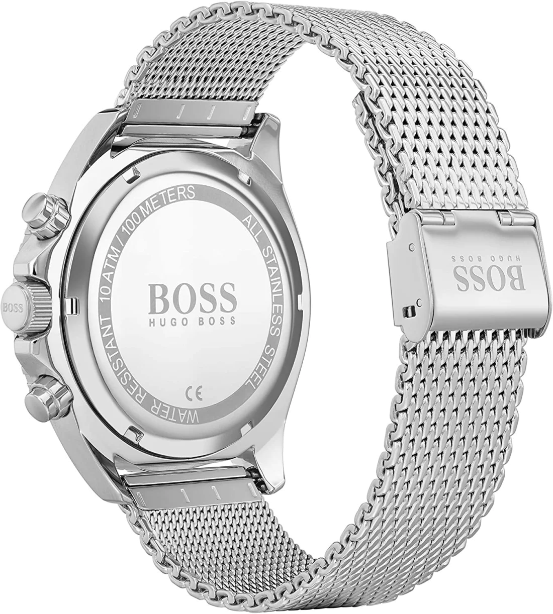Montre Homme Hugo Boss 1513742 Edition Ocean - Cadran Noir, Boîtier Argent, Bracelet Maille Milanaise vue 2