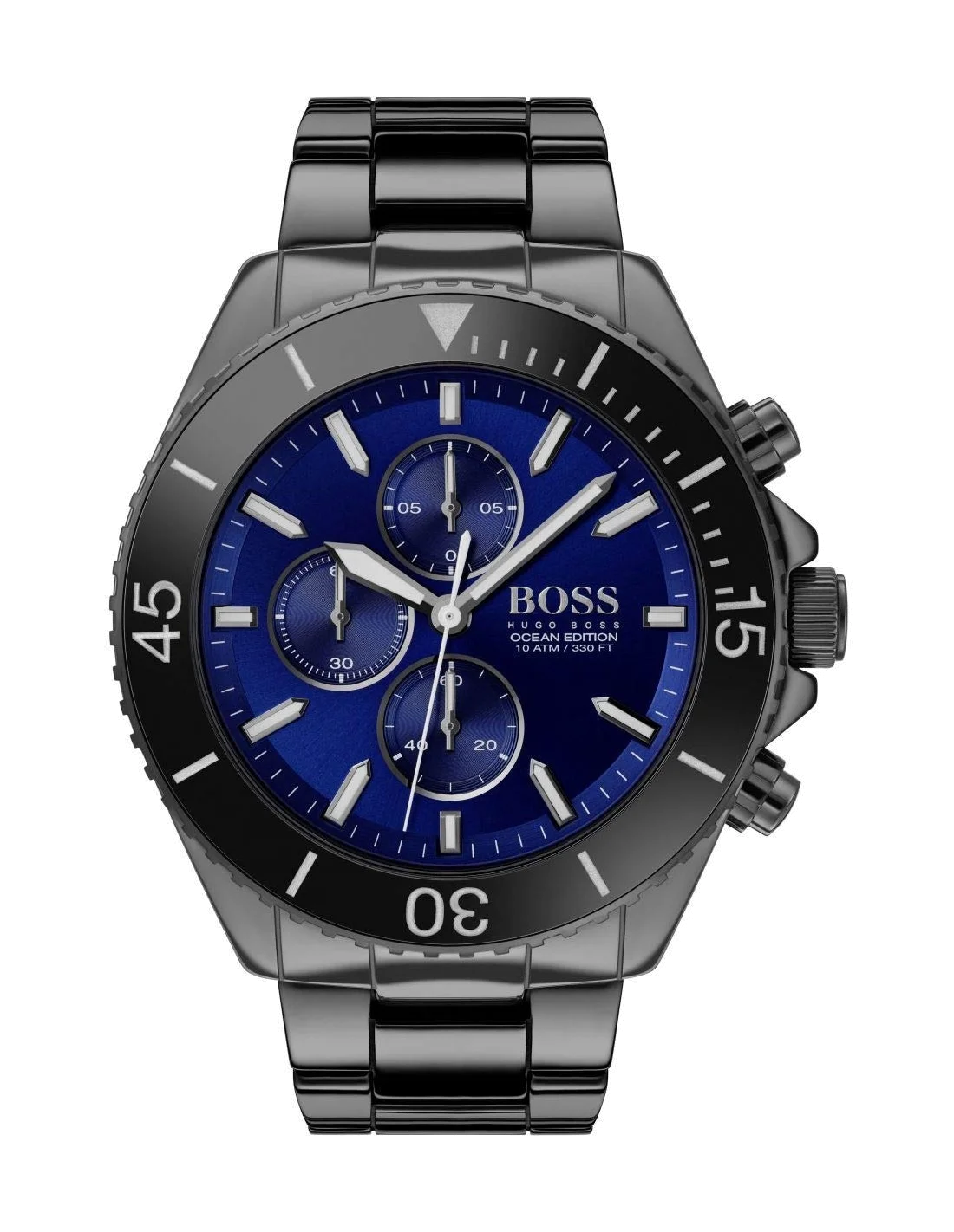 Montre Homme Hugo Boss 1513743 Ocean - Cadran Bleu, Lunette Noire, Acier