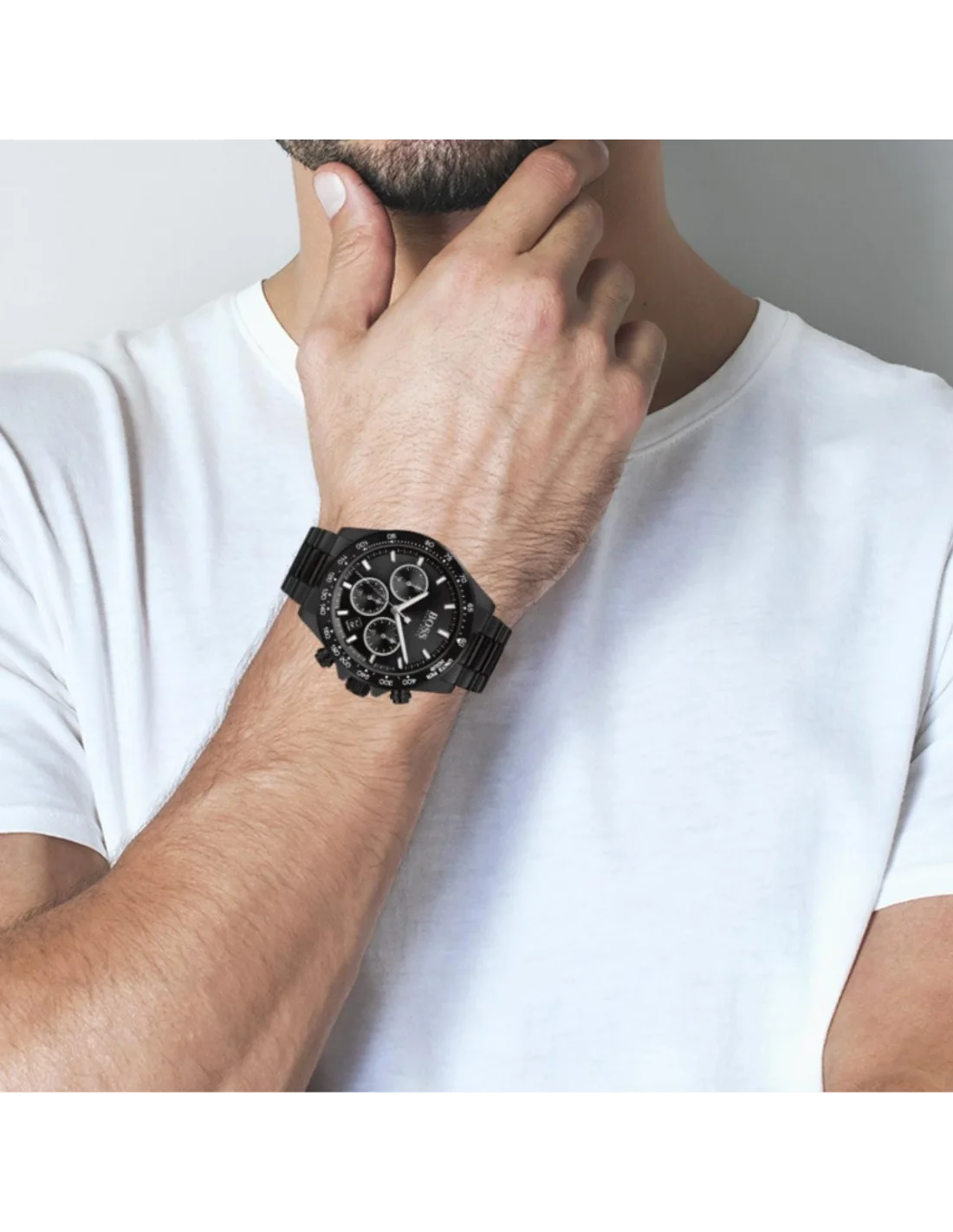 Montre Homme Hugo Boss 1513754 Chronographe Acier Noir vue 4