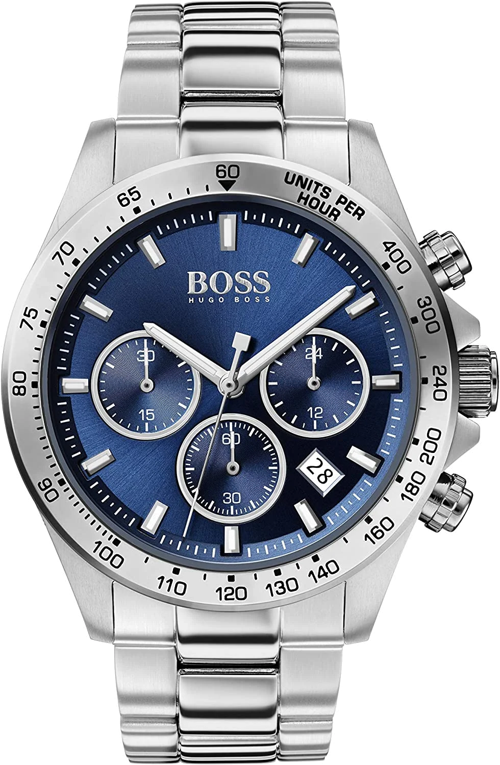 Montre Homme Hugo Boss 1513755 Chronomètre Sport Cadran Bleu Acier