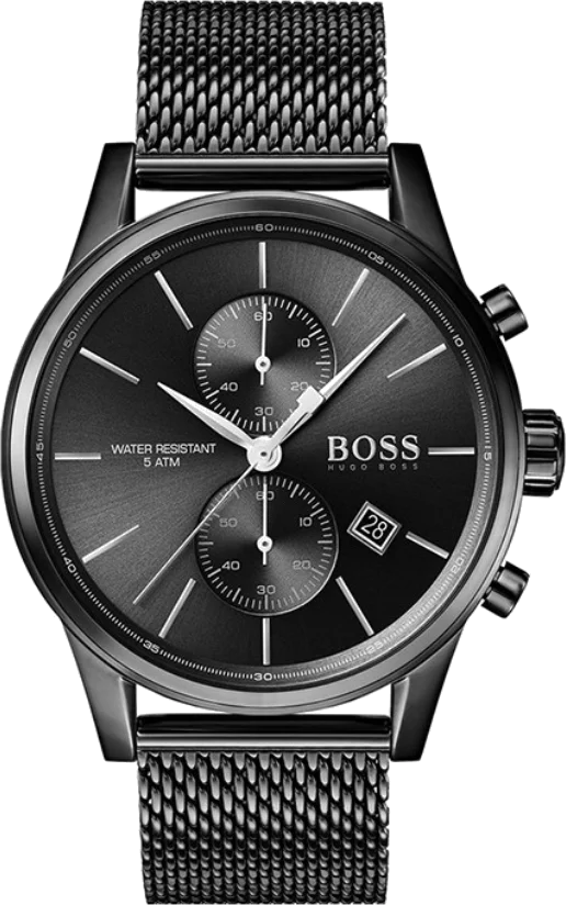 Montre Homme Hugo Boss 1513769 Jet - Cadran Bleu & Bracelet Maille Milanaise Noir