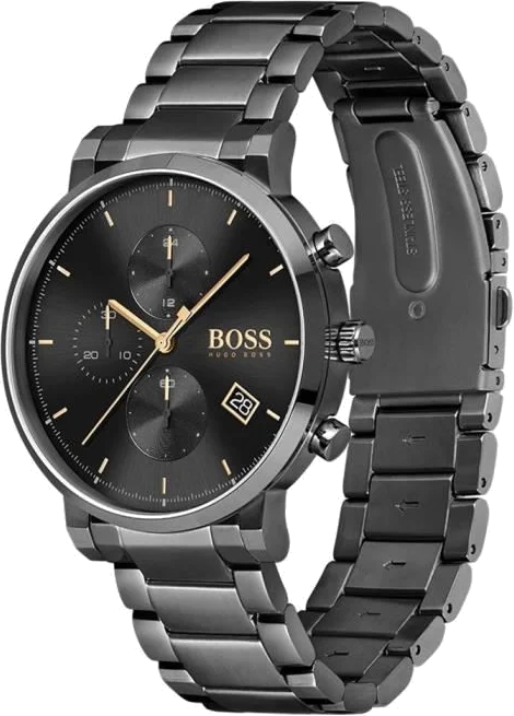 Montre Homme Hugo Boss Integrity 1513780 - Boîtier et bracelet acier noir vue 2