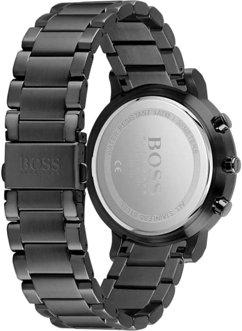 Montre Homme Hugo Boss Integrity 1513780 - Boîtier et bracelet acier noir vue 3