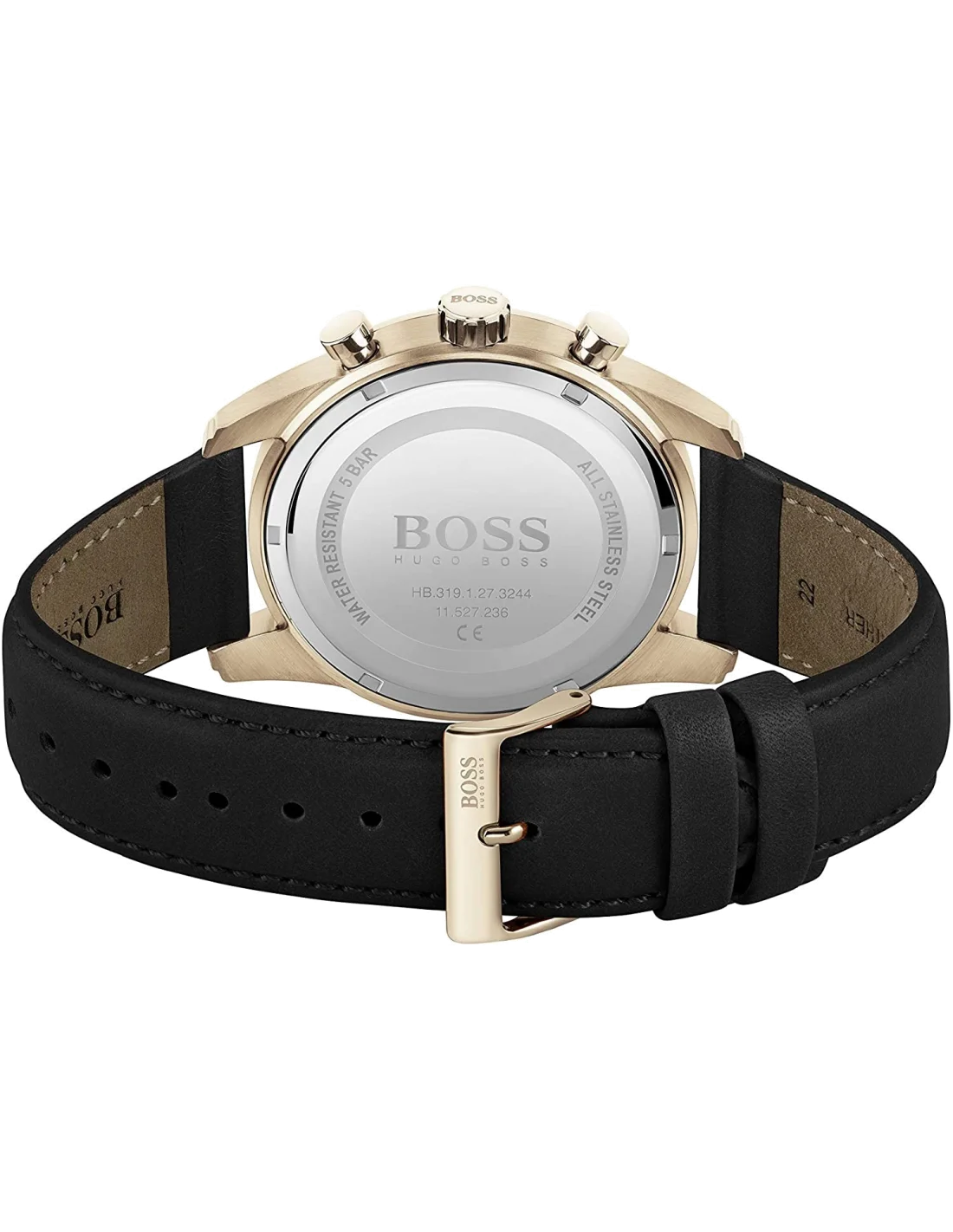 Montre Homme Hugo Boss Skymaster 1513783 Cadran Bleu Bracelet Cuir Noir vue 3