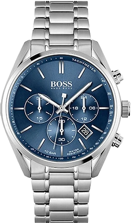 Montre Homme Hugo Boss Skymaster 1513784 Cadran Bleu Acier Inoxydable Chronographe