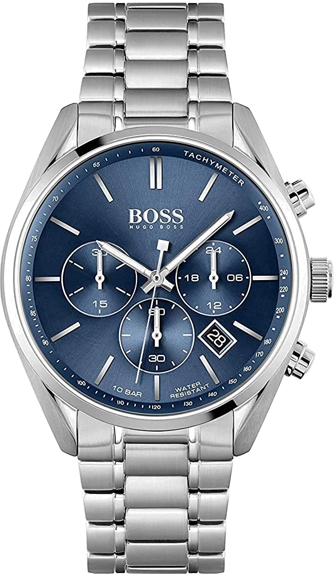 Montre Homme Hugo Boss Champion 1513818 Cadran Bleu Bracelet Acier