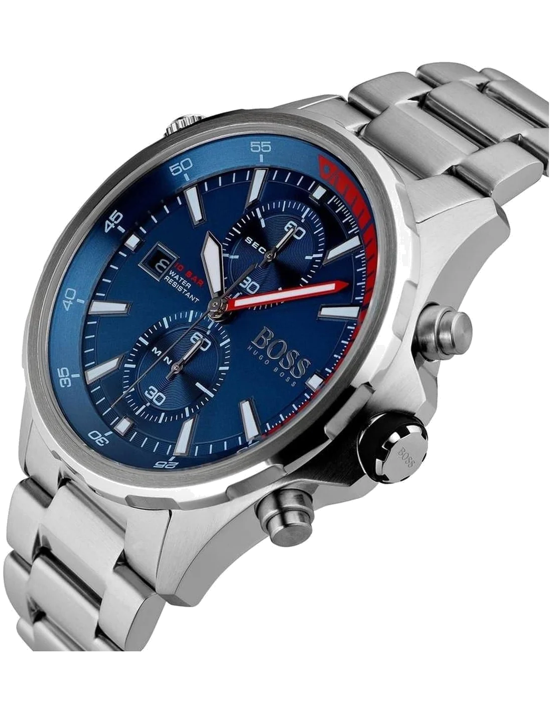 Montre Homme Hugo Boss Globetrotter 1513823 Chronographe Cadran Bleu Bracelet Acier vue 2