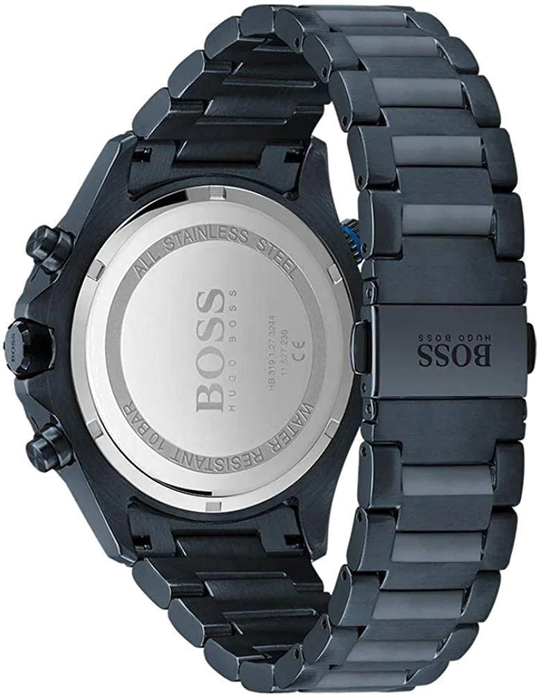 Montre Homme Hugo Boss Globetrotter 1513824 - Chronographe Cadran Bleu Mat Bracelet Acier vue 3