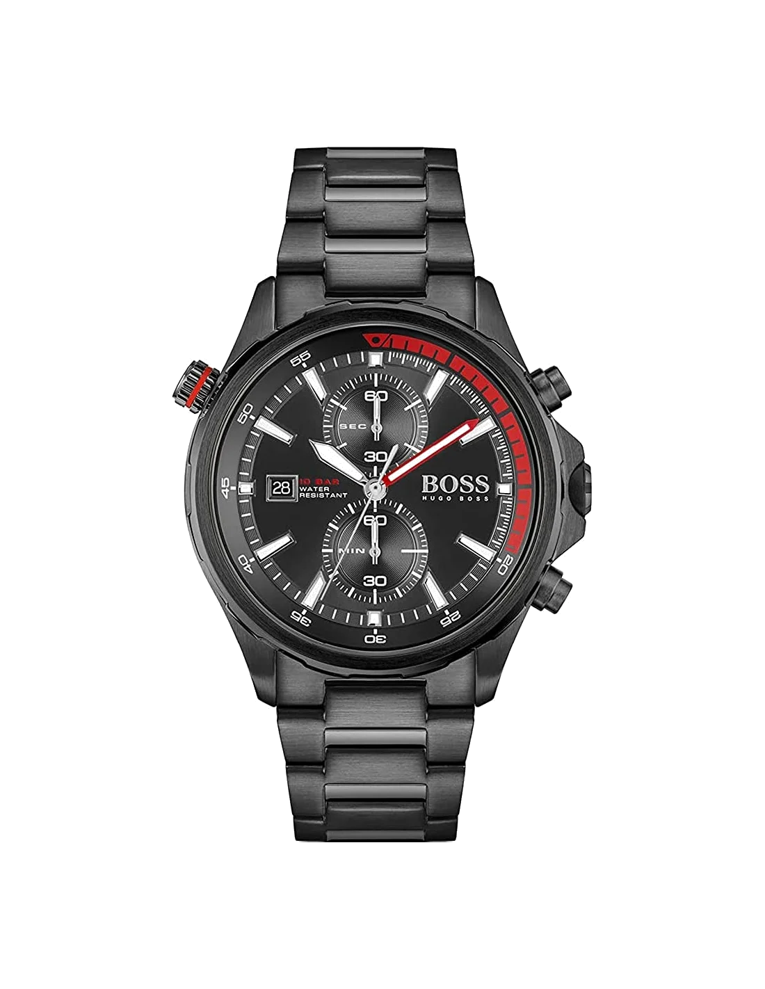 Montre Homme Hugo Boss Globetrotter 1513825 Chronographe Noir Acier