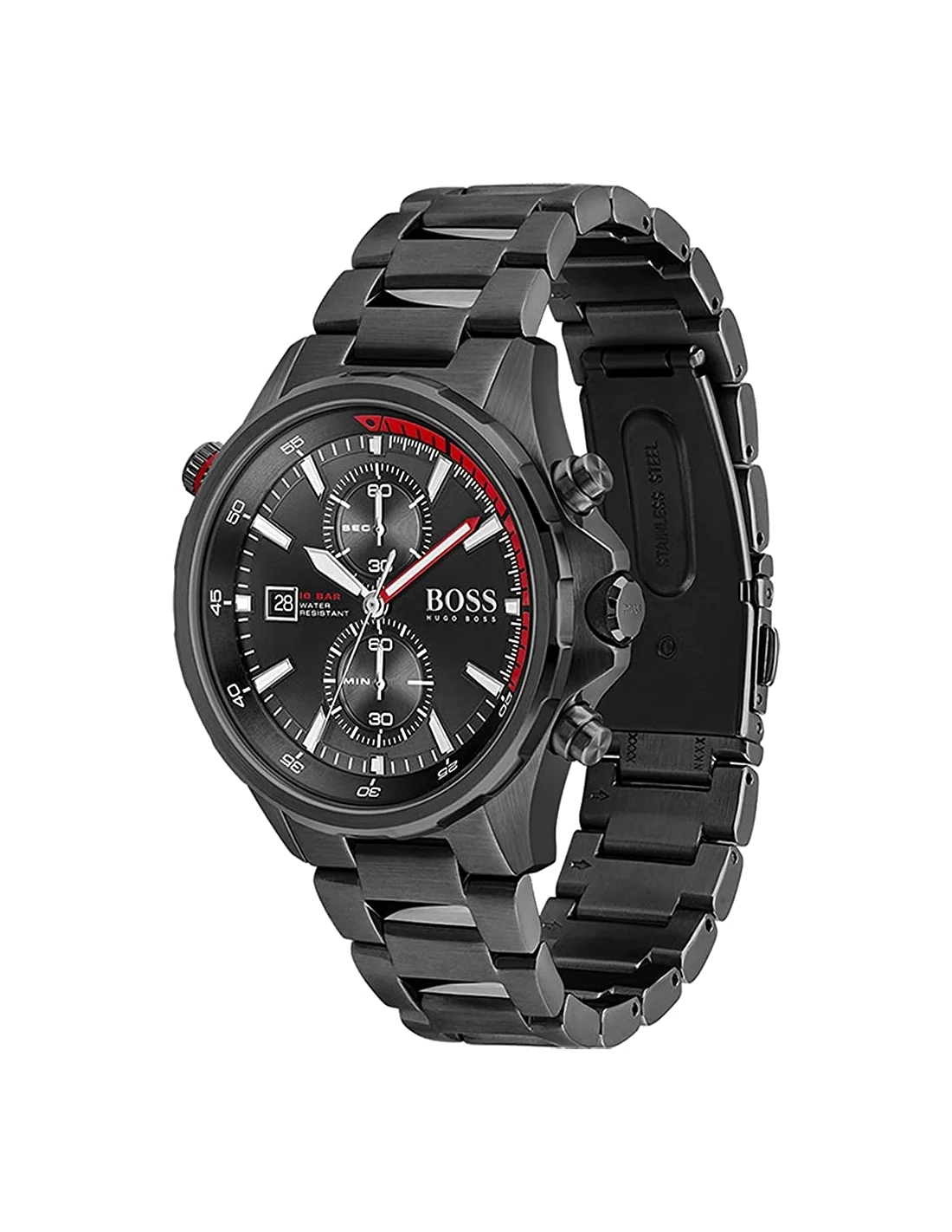 Montre Homme Hugo Boss Globetrotter 1513825 Chronographe Noir Acier vue 2