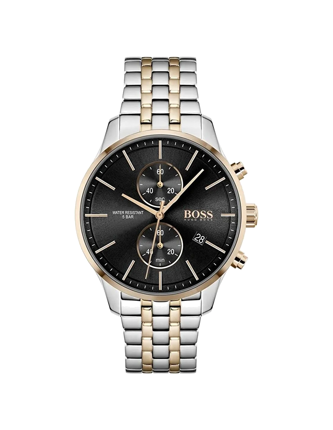 Montre Homme Hugo Boss Associate 1513840 Chronographe Acier Bicolore Argent/Or Rose