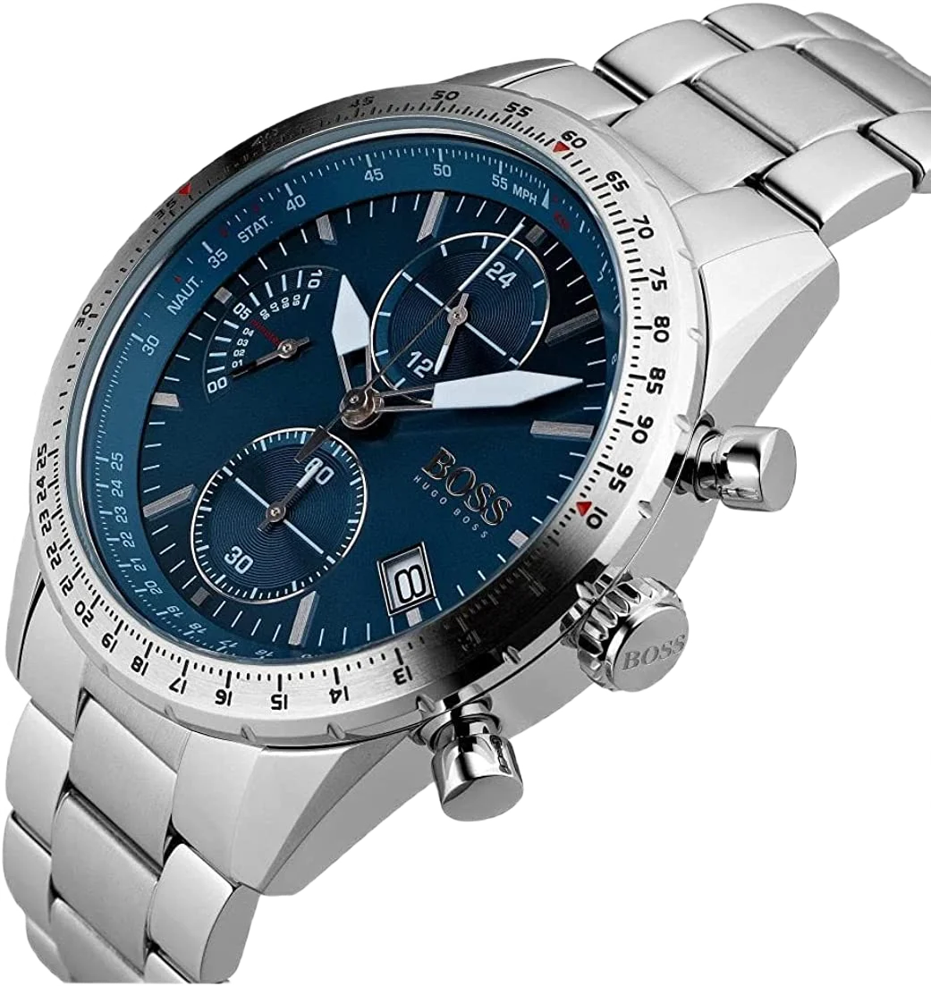 Montre Homme Hugo Boss Pilot Edition 1513850 - Chronographe Cadran Bleu Acier vue 2