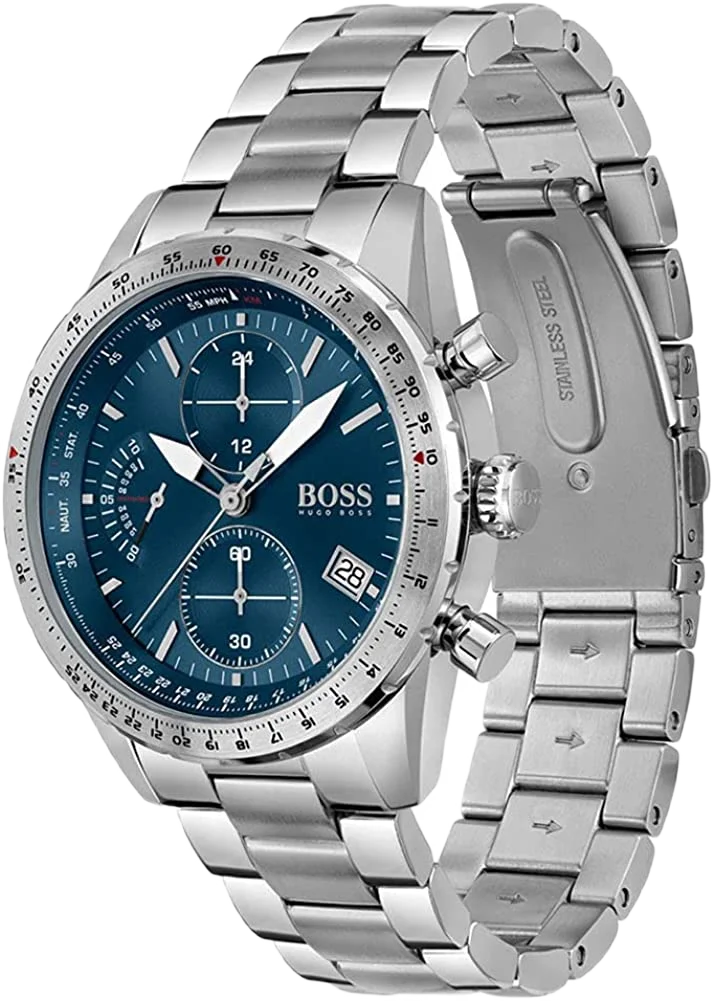 Montre Homme Hugo Boss Pilot Edition 1513850 - Chronographe Cadran Bleu Acier vue 3