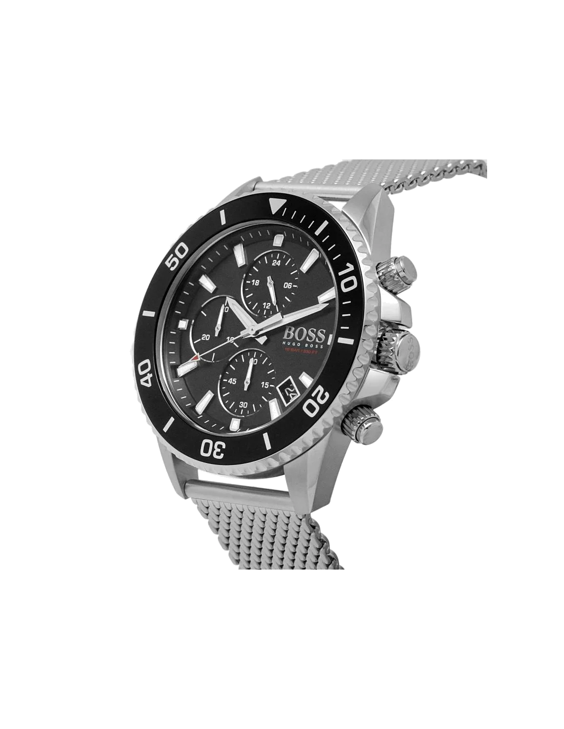 Montre Homme Hugo Boss Admiral 1513904 Chronographe Cadran Noir Bracelet Acier vue 2