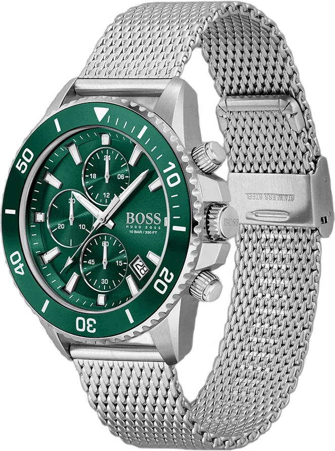 Montre Homme Hugo Boss Admiral 1513905 Chronographe Cadran Vert Acier vue 2