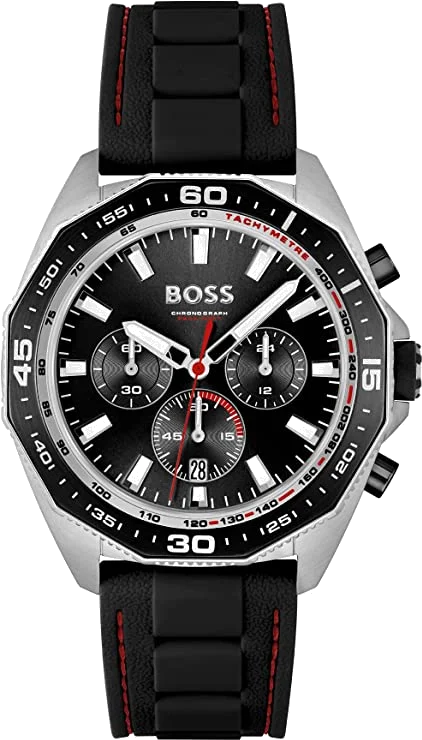 Montre Homme Hugo Boss 1513969 Sport - Cadran Noir, Bracelet Silicone Noir