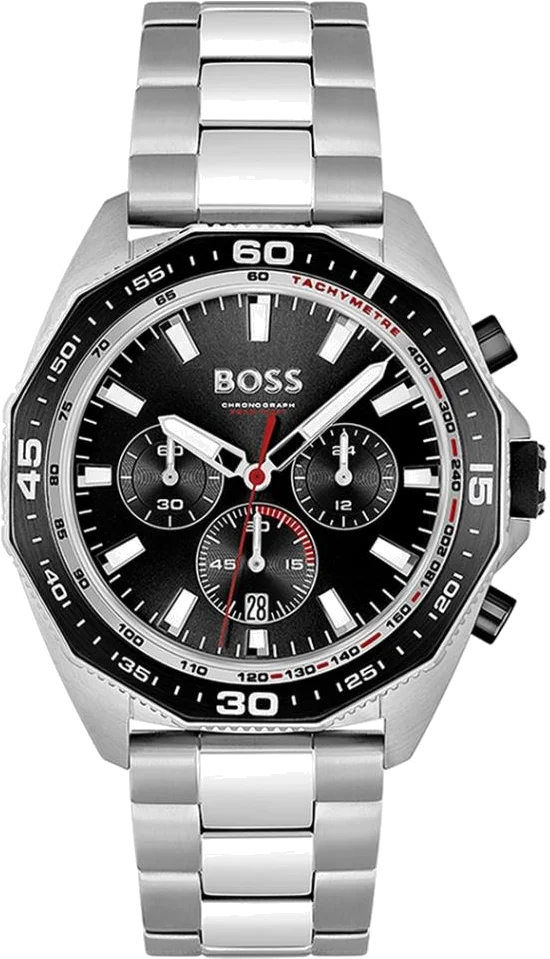 Montre Homme Hugo Boss Energy 1513971 - Cadran Noir Octogonal, Bracelet Acier