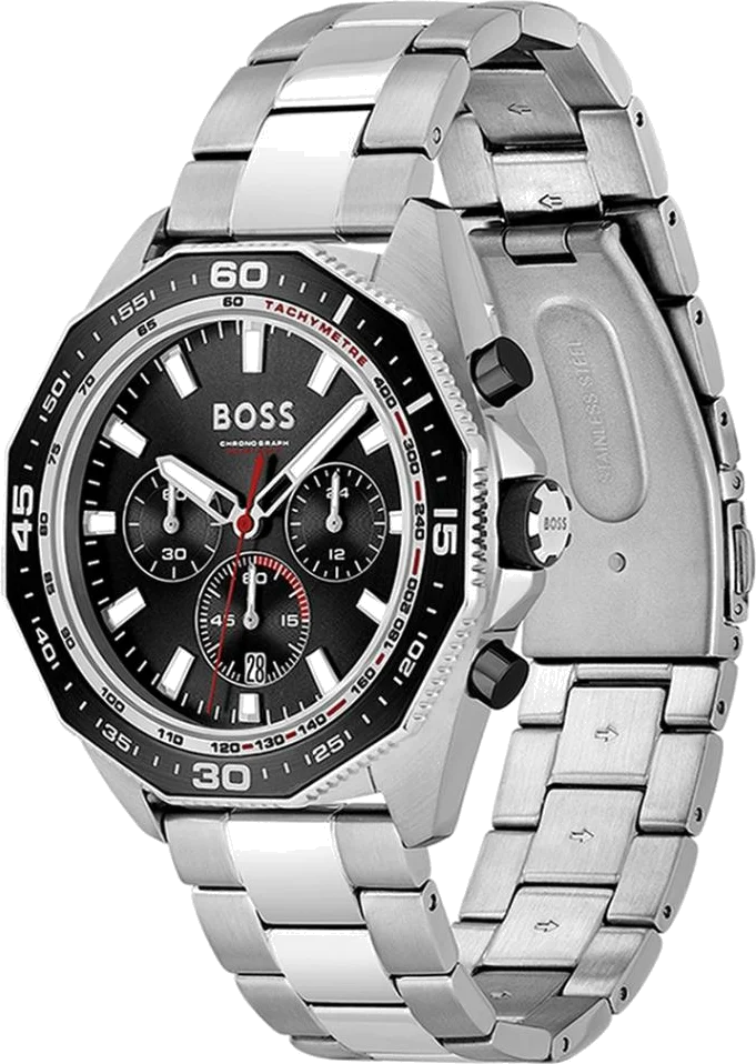 Montre Homme Hugo Boss Energy 1513971 - Cadran Noir Octogonal, Bracelet Acier vue 2
