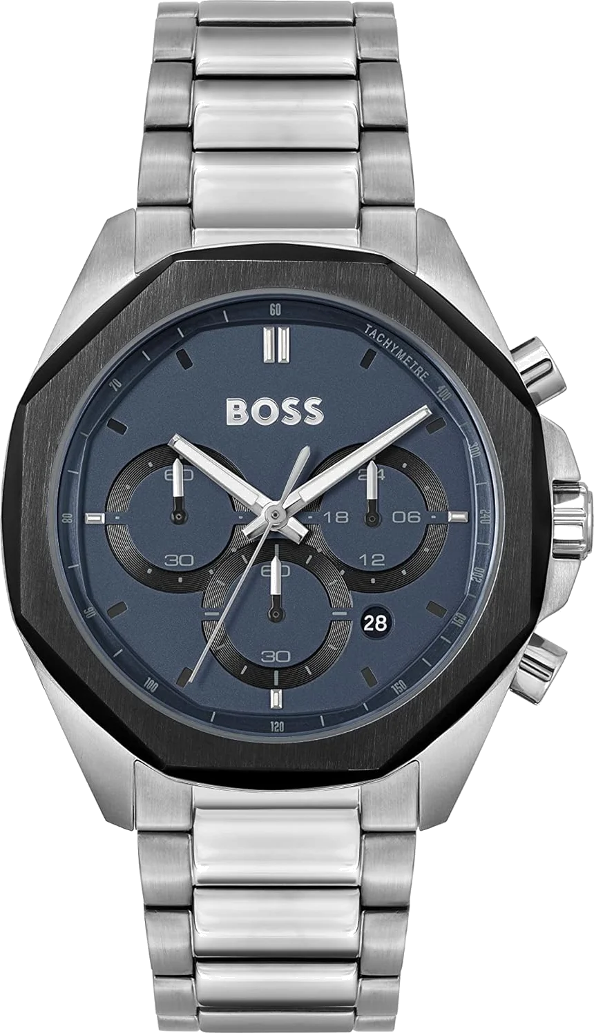 Montre Hugo Boss Cloud 1514015 pour Homme - Cadran Bleu, Bracelet Acier