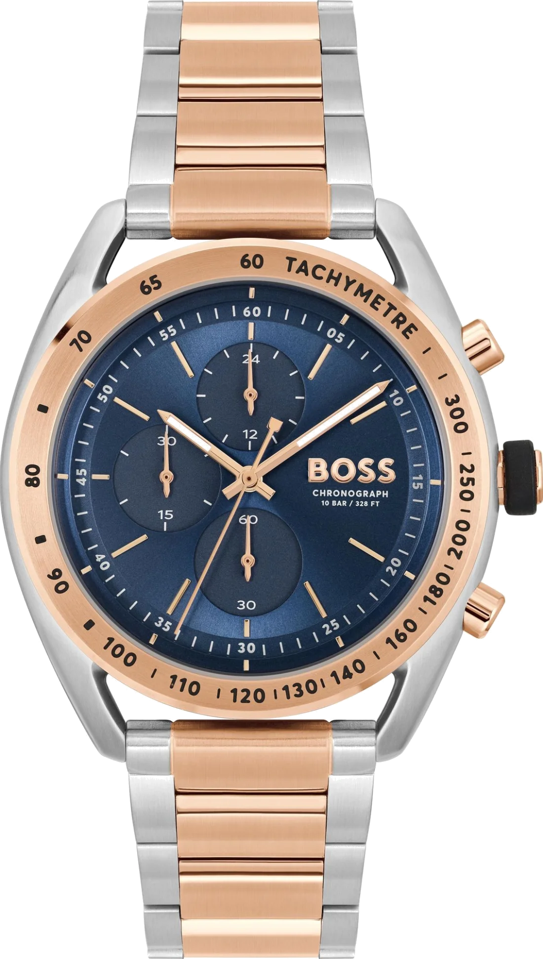 Montre Homme Hugo Boss 1514026 Center Court Acier Bicolore Argent et Or Rose