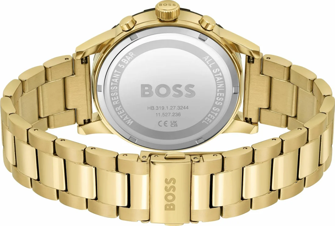 Montre Homme Hugo Boss 1514033 - Boîtier Bicolore Acier/Or & Cadran Noir Multifonctions vue 3