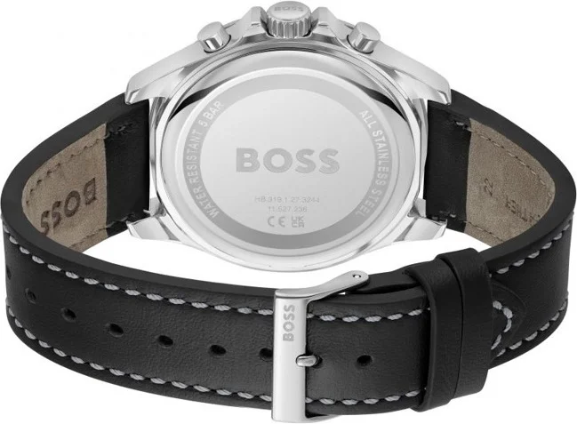 Montre Homme Hugo Boss Troper 1514055 - Cadran noir multifonctions, bracelet cuir noir vue 3