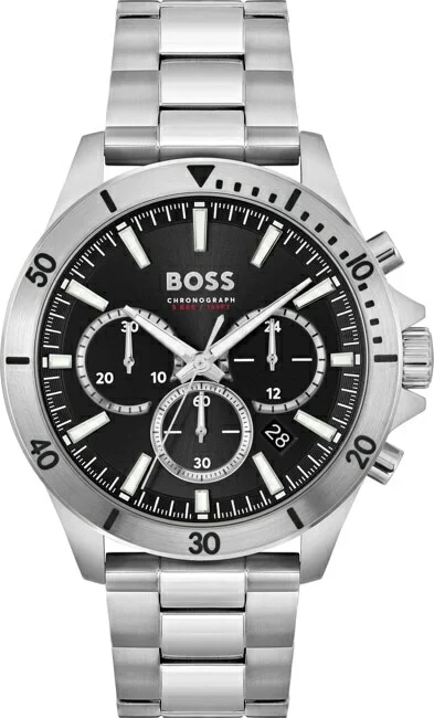 Montre Homme Hugo Boss Troper 1514057 - Acier Argenté, Cadran Noir Multifonctions