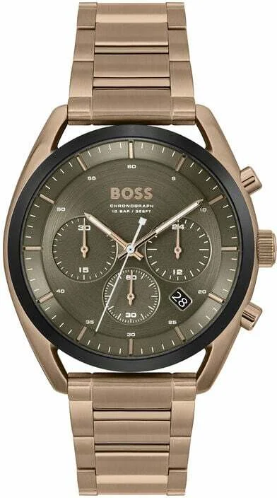 Montre Homme Hugo Boss 1514094 - Boîtier Acier Beige, Cadran Vert Kaki