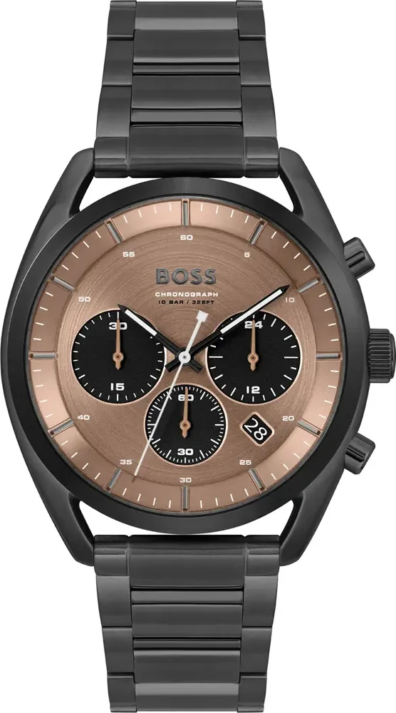 Montre Hugo Boss Homme 1514095 - Boîtier Acier Noir, Cadran Bronze
