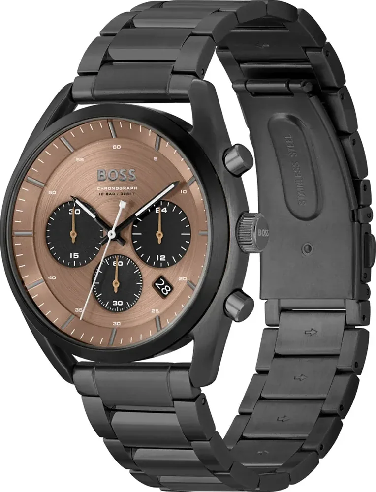 Montre Hugo Boss Homme 1514095 - Boîtier Acier Noir, Cadran Bronze vue 2