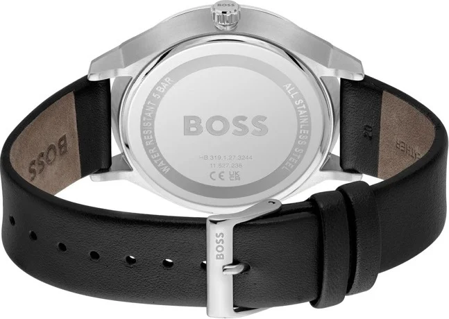 Montre Homme Hugo Boss Tyler 1514102 Cadran Multifonctions Noir Bracelet Cuir vue 3