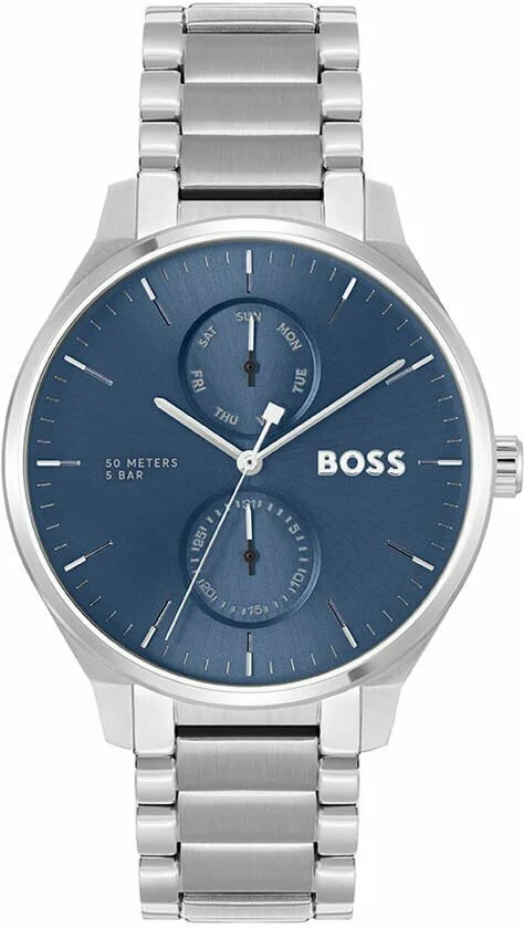 Montre Homme Hugo Boss 1514106 Acier Argenté Cadran Bleu Texturé