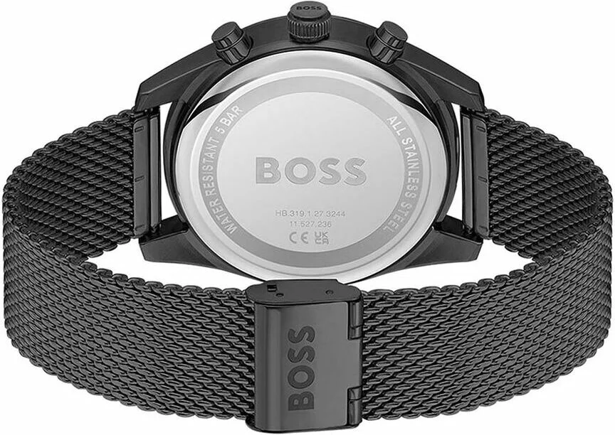Montre Hugo Boss 1514150 Chronographe Homme Acier Noir Maille Milanaise vue 3