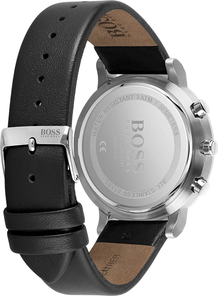 Montre Homme Hugo Boss Integrity 1513777 Cadran Noir Bracelet Cuir vue 3